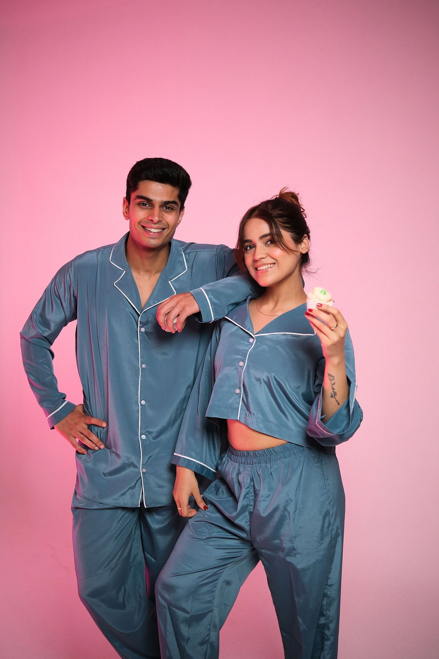 Cloud Nine (Dreamy Blue) – Matching Couple Lounge Set