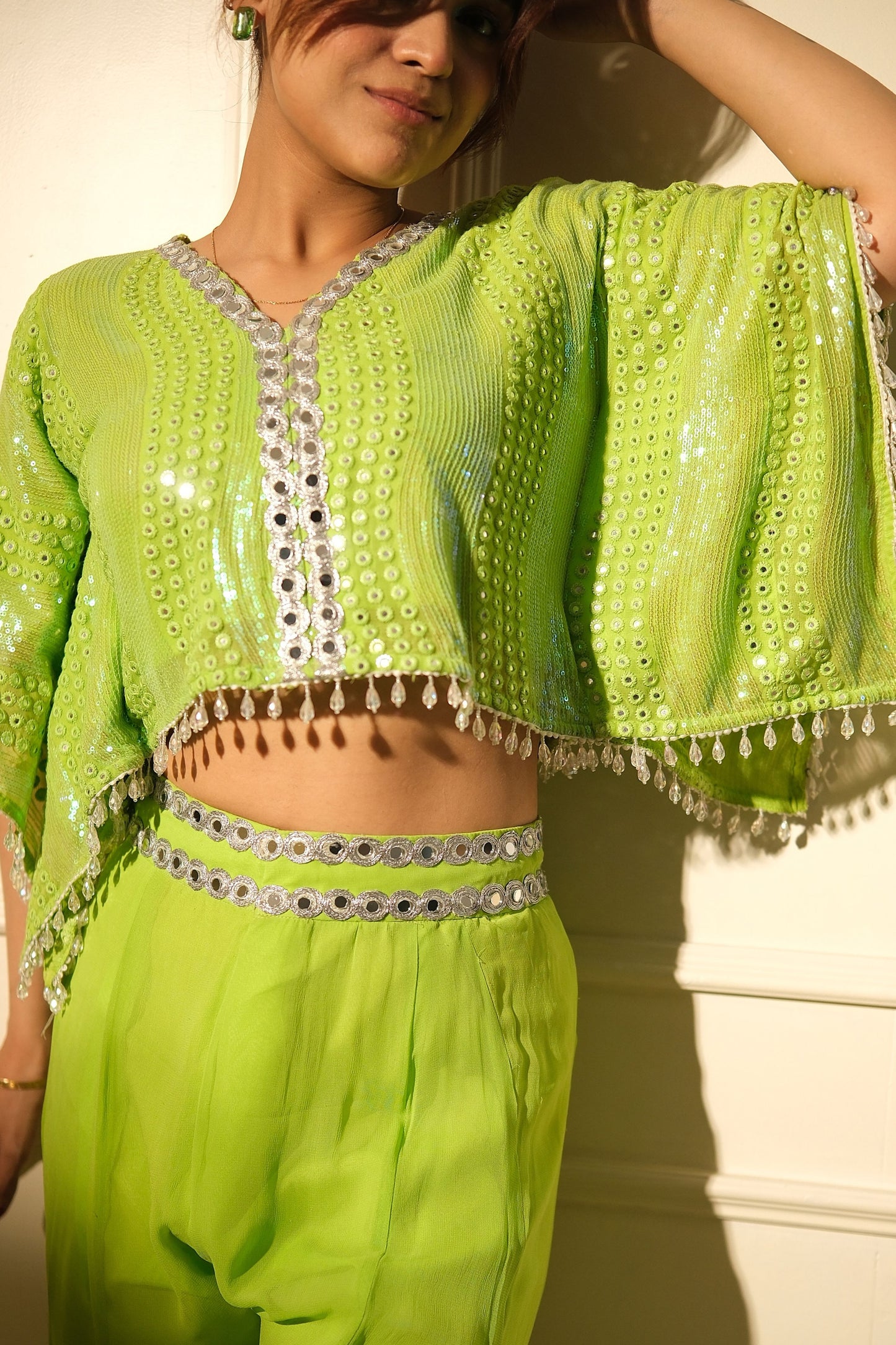 Lime Light – Mirrorwork Fusion Coord Set