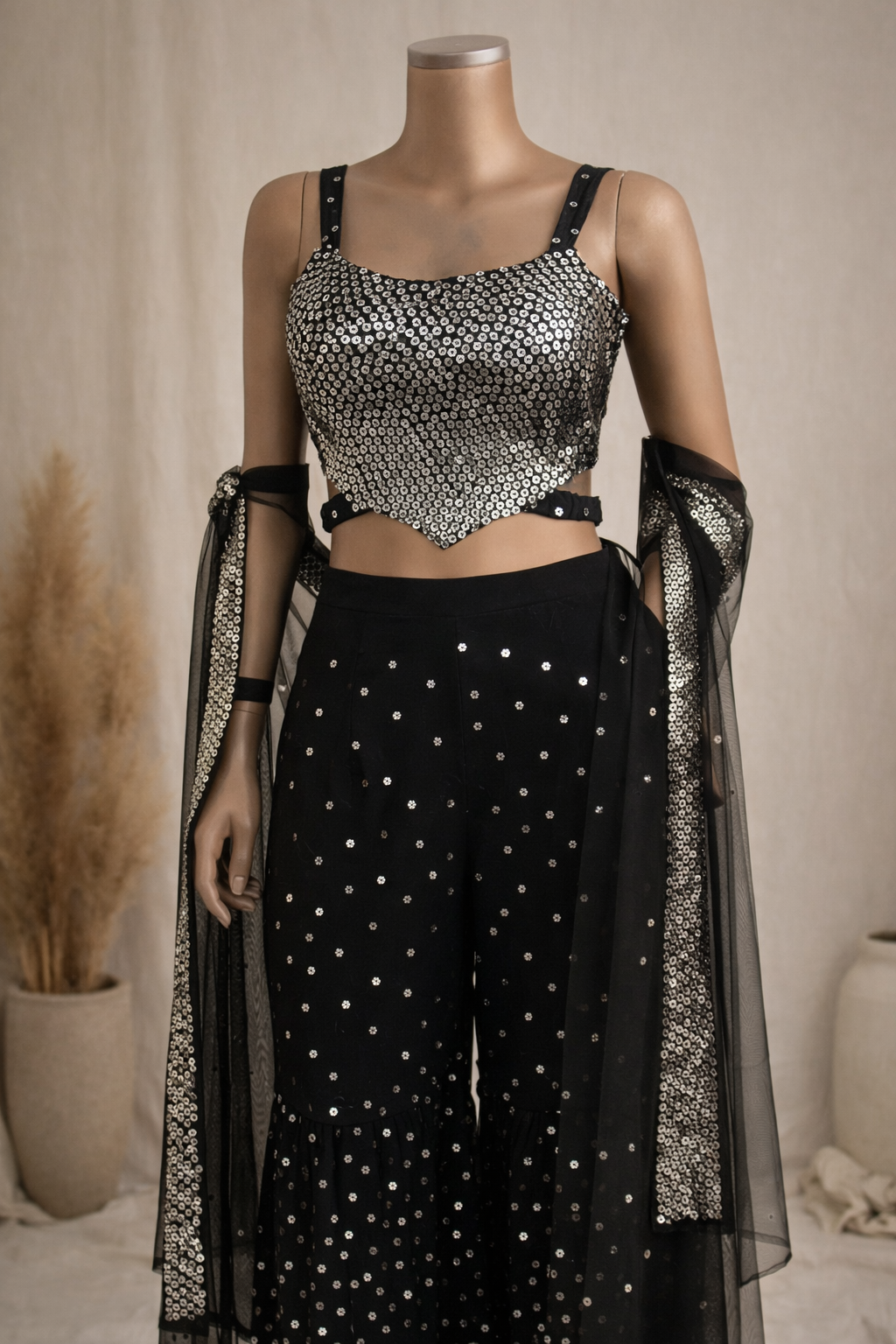 Sitaara – Backless Blouse & Sharara Set