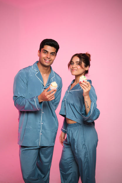 Cloud Nine (Dreamy Blue) – Matching Couple Lounge Set