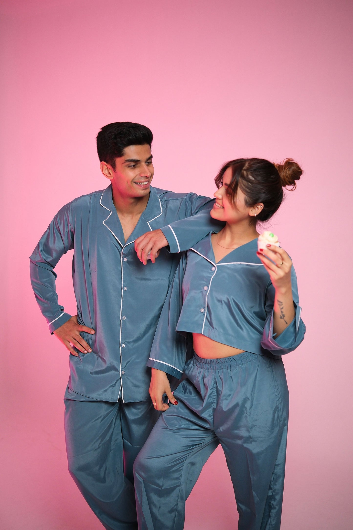 Cloud Nine (Dreamy Blue) – Matching Couple Lounge Set