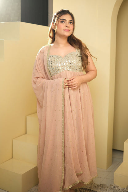 Nazakat – Mirrorwork Anarkali Suit