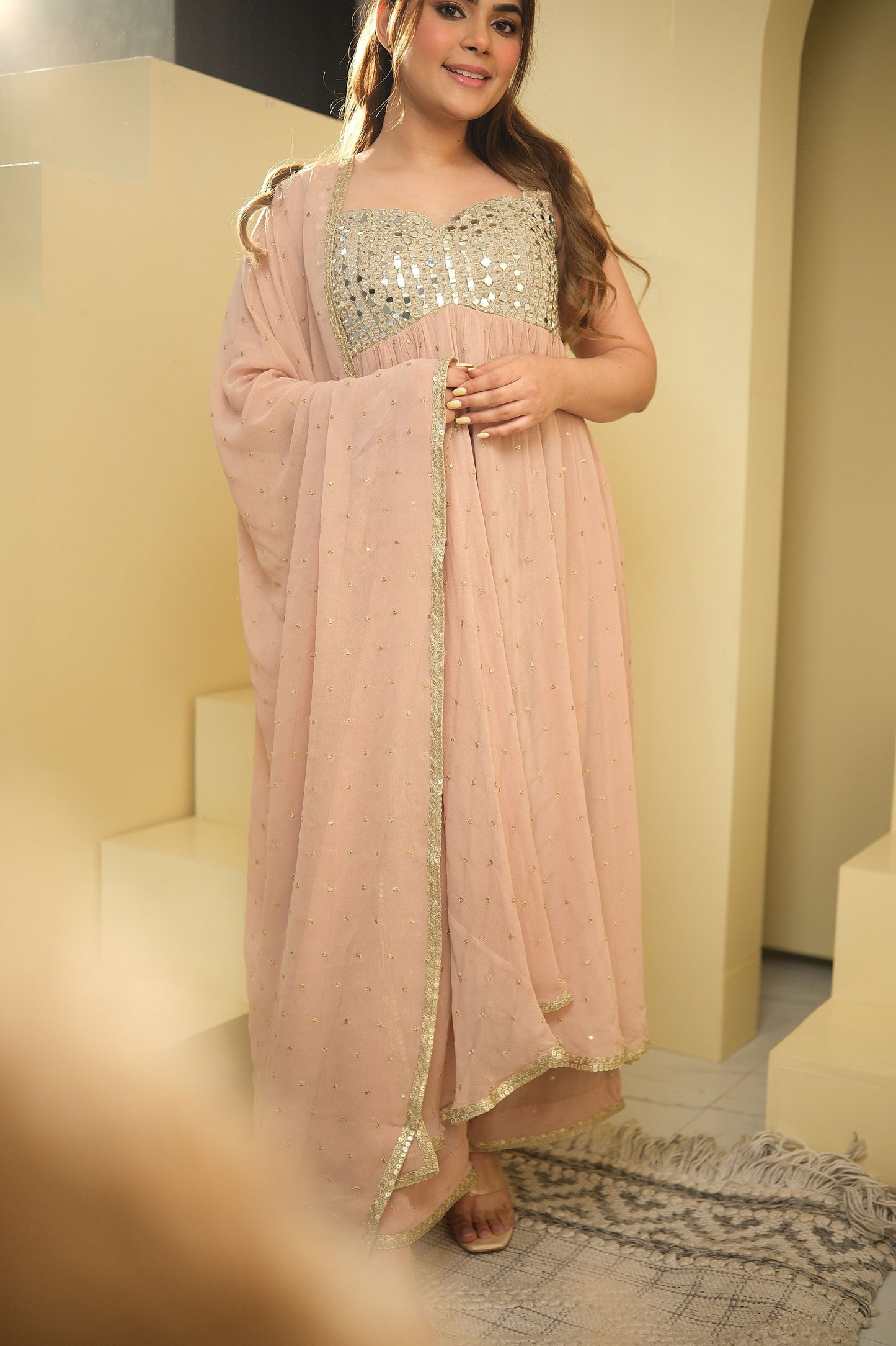 Nazakat – Mirrorwork Anarkali Suit