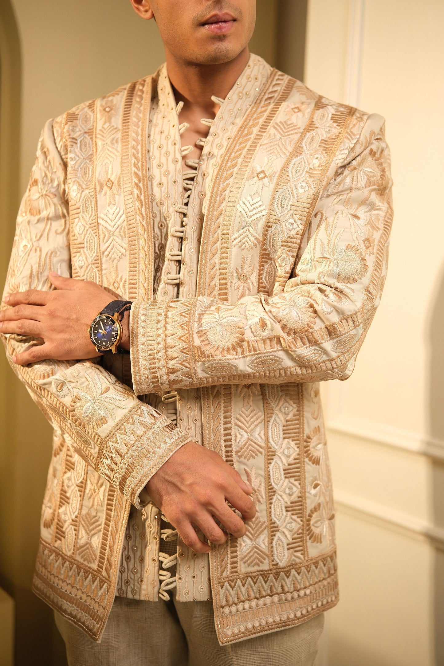 Viraasat – Men's Hand Embroidered Jacket Set