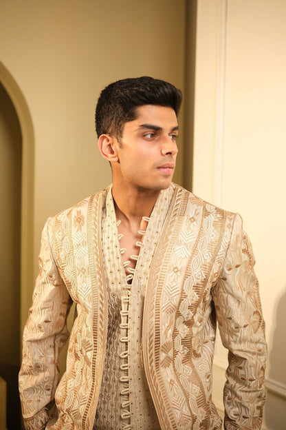 Viraasat – Men's Hand Embroidered Jacket Set