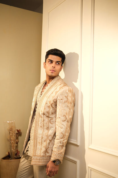Viraasat – Men's Hand Embroidered Jacket Set