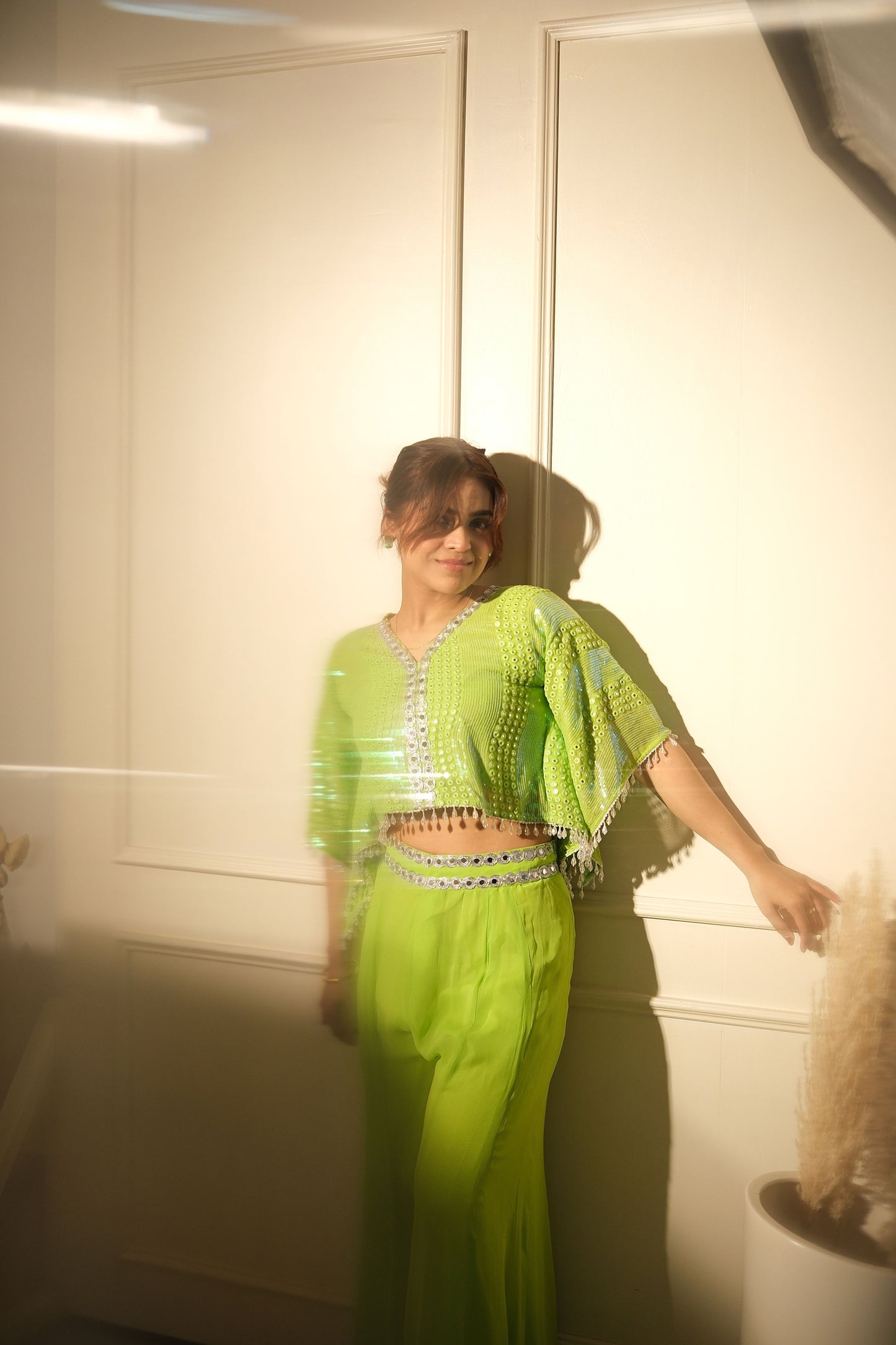 Lime Light – Mirrorwork Fusion Coord Set