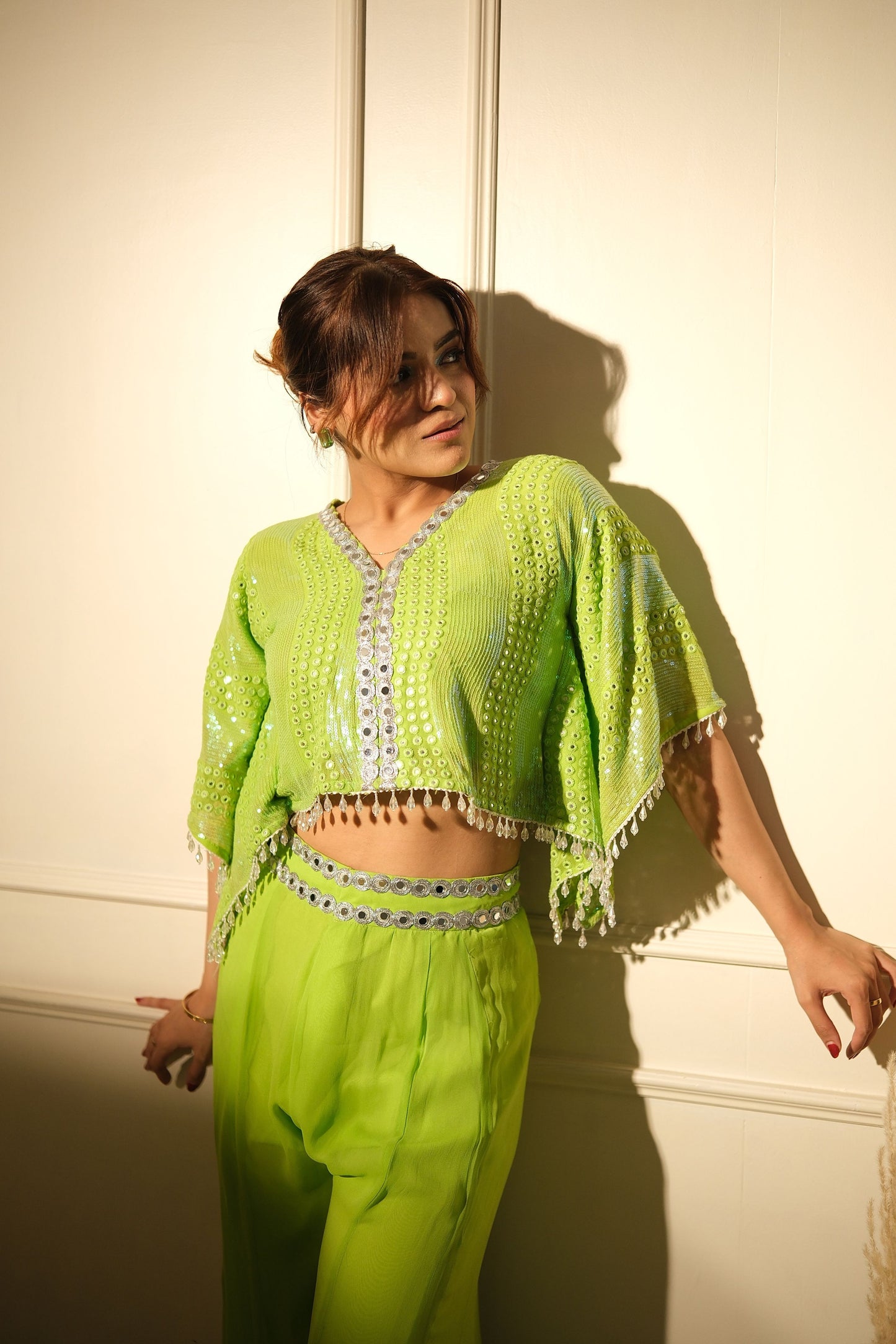 Lime Light – Mirrorwork Fusion Coord Set