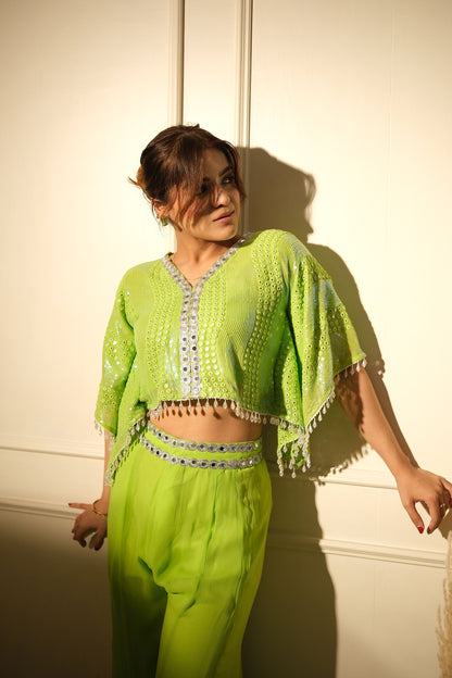 Lime Light – Mirrorwork Fusion Coord Set