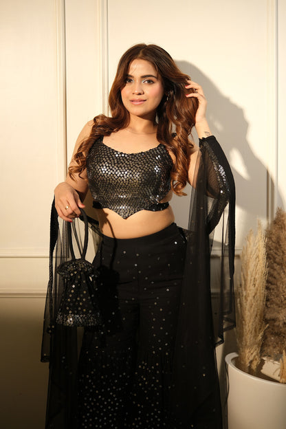 Sitaara – Backless Blouse & Sharara Set