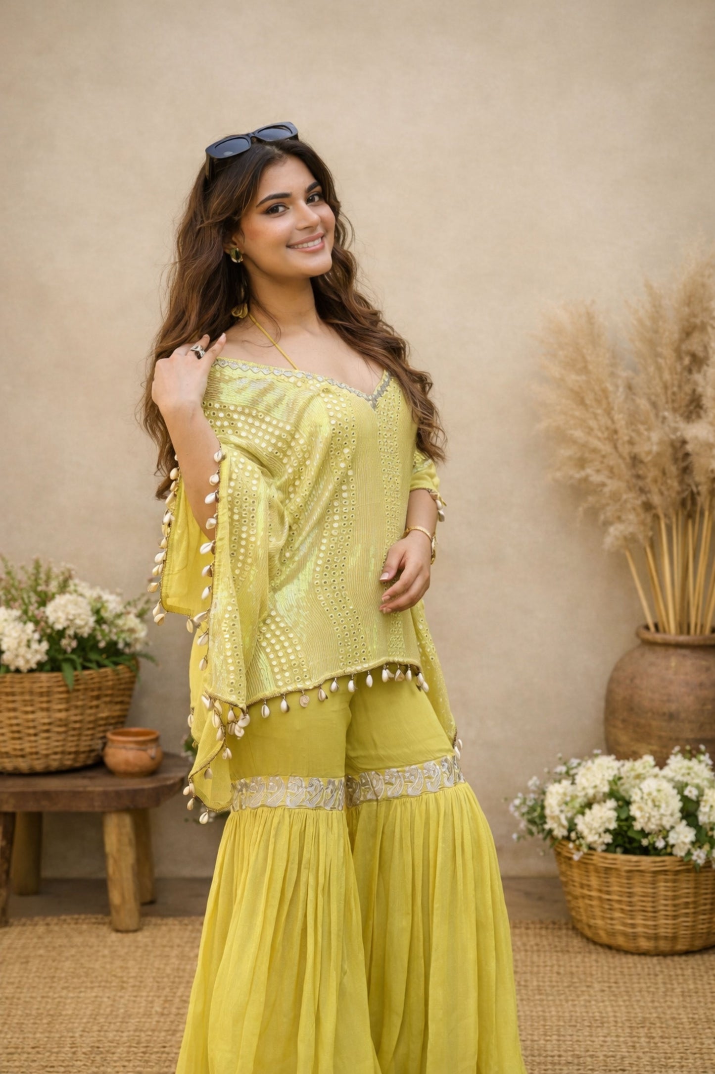 Pari – Mirror & Sequins Kaftan & Sharara Set