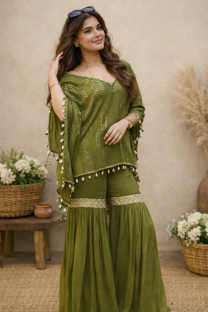 Pari – Mirror & Sequins Kaftan & Sharara Set