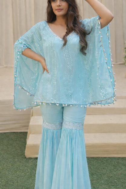 Pari – Mirror & Sequins Kaftan & Sharara Set
