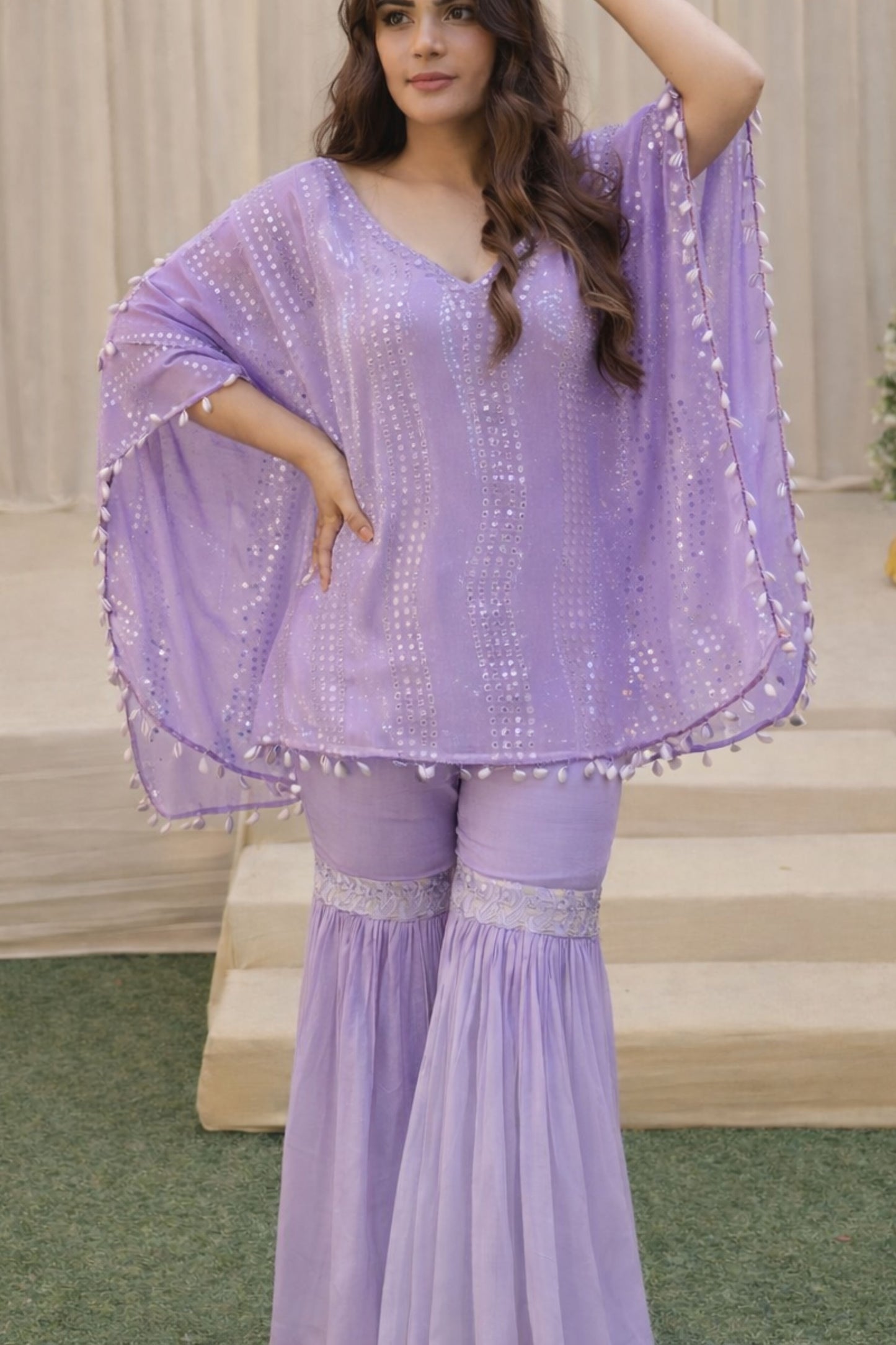 Pari – Mirror & Sequins Kaftan & Sharara Set