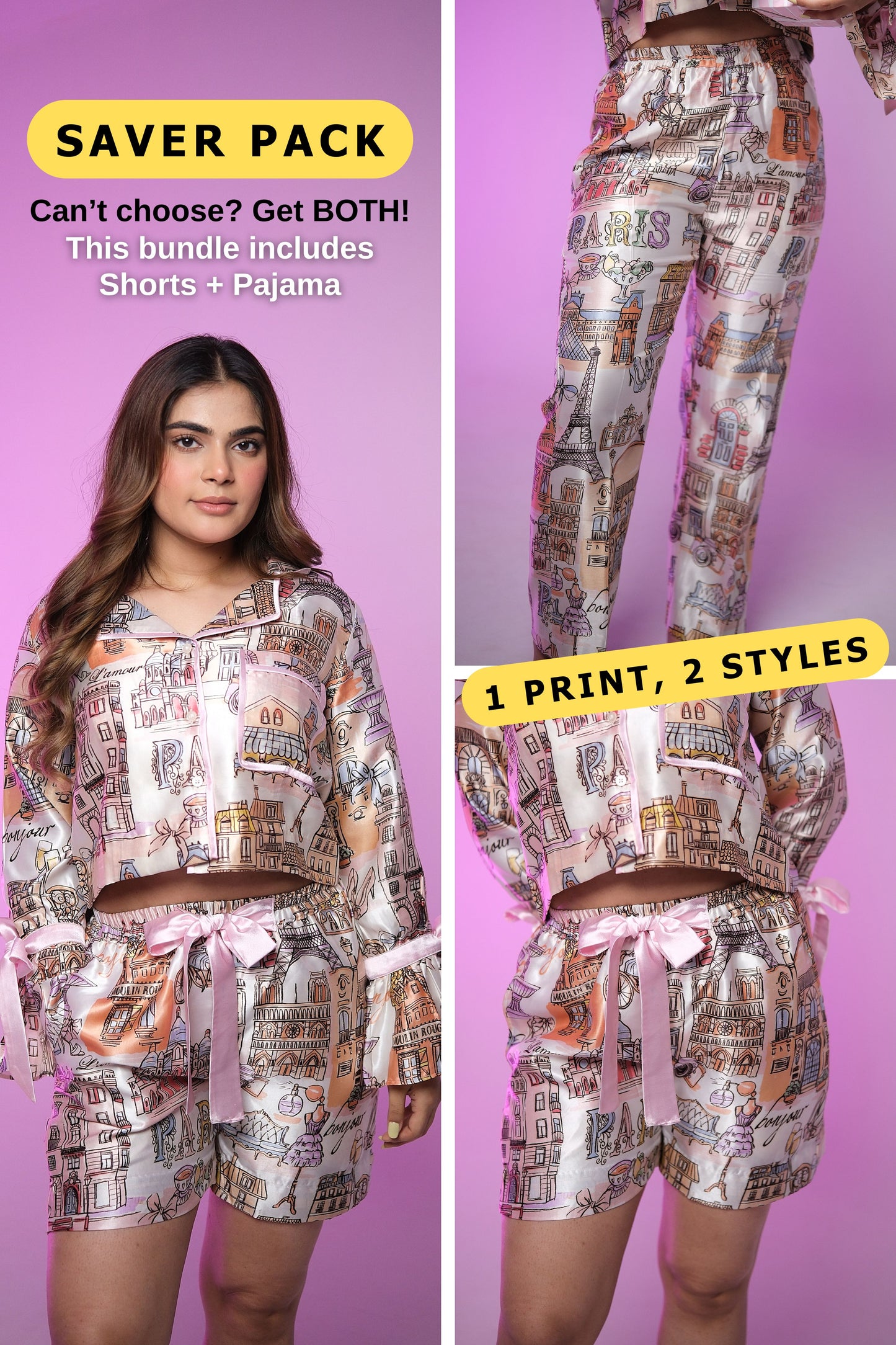 Bonjour in Paris – Shorts Lounge Set