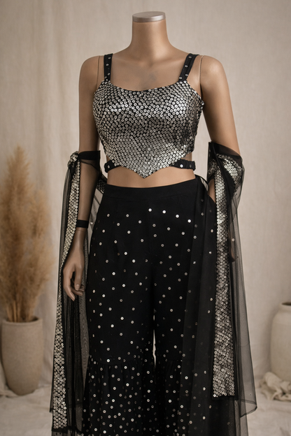 Sitaara – Backless Blouse & Sharara Set