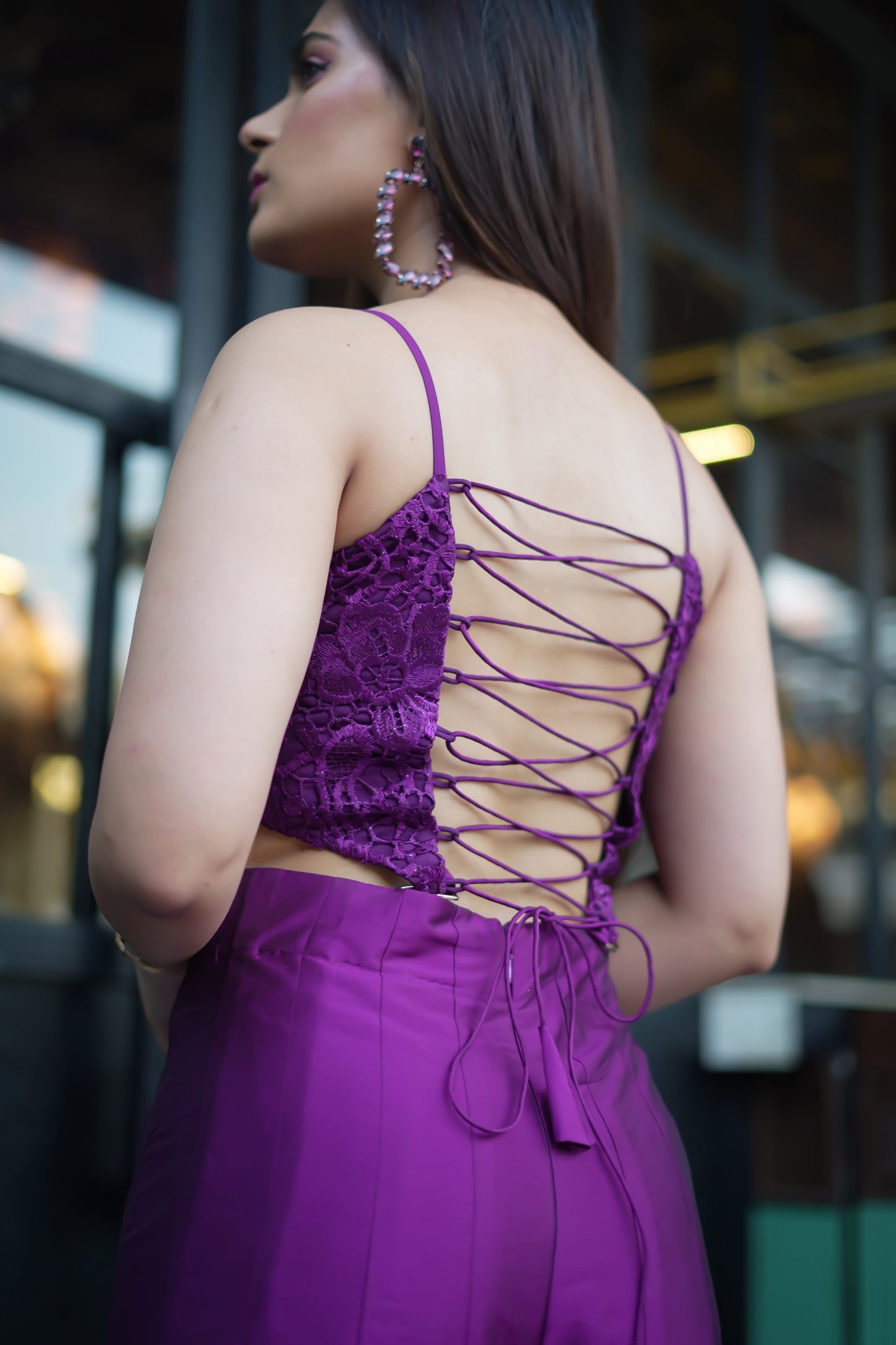 Desi Dazzle – Cutout Criss Cross Back Jumpsuit