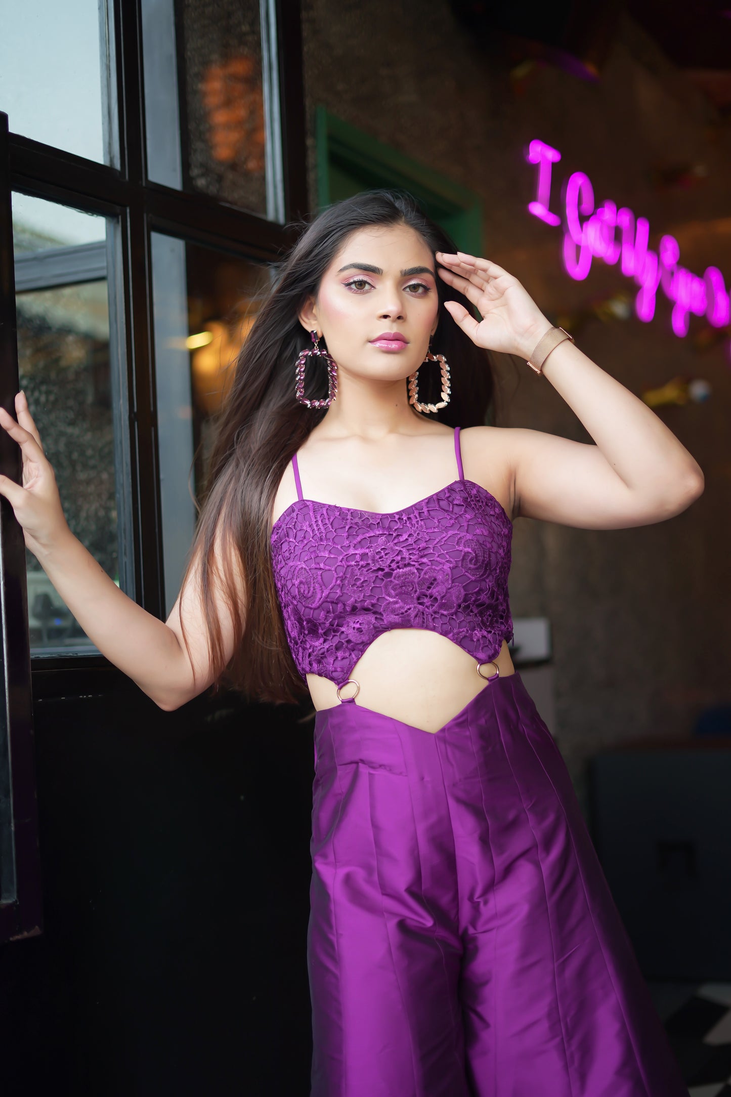 Desi Dazzle – Cutout Criss Cross Back Jumpsuit