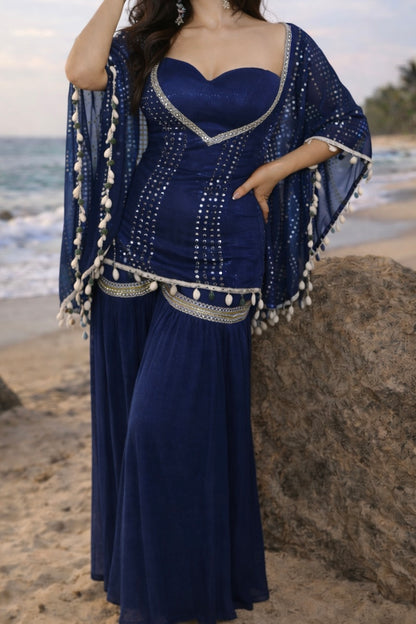 Pari – Mirror & Sequins Kaftan & Sharara Set